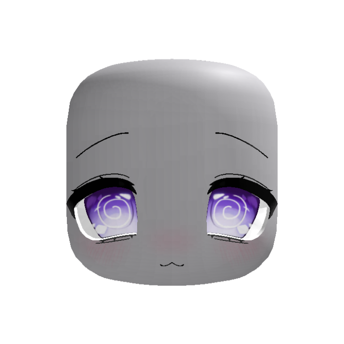 (Animated) Purple Cute Chibi Calm Dizzy Face