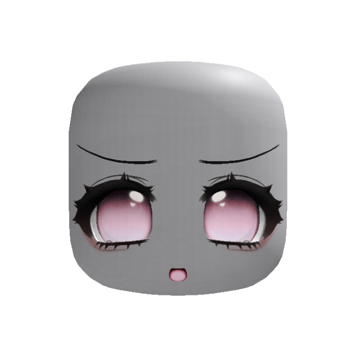 (Animated) Adorable Kawaii Moe Pink Excited Face