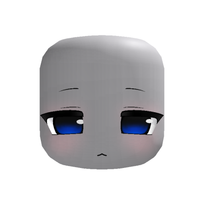 🧁 adorable emotionless sweet moe face blue