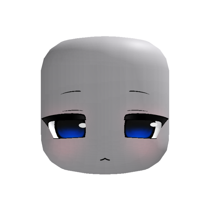 🧁 adorable emotionless sweet moe face blue