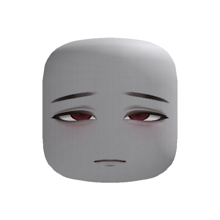 Tired Sleep Anime Face (Red)