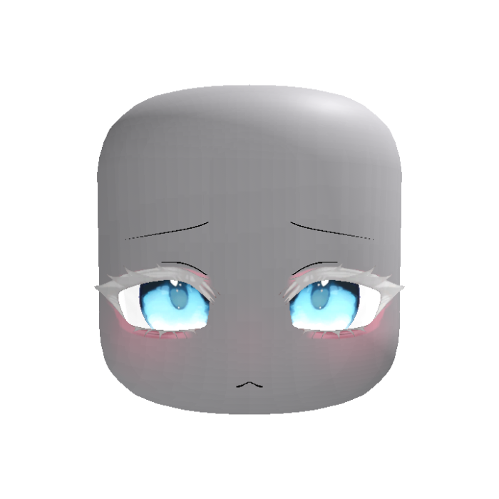 (Animated) Red Anime Moe Shy Eyes Albino Blue
