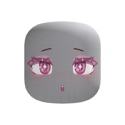 Surprised Chibi Pink Face [Recolorable] - Roblox