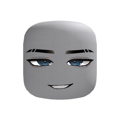 Swaggy Anime Boy Smirk Face (Blue)