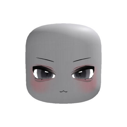 Kawaii Black Eyes Cat Head (Animated)