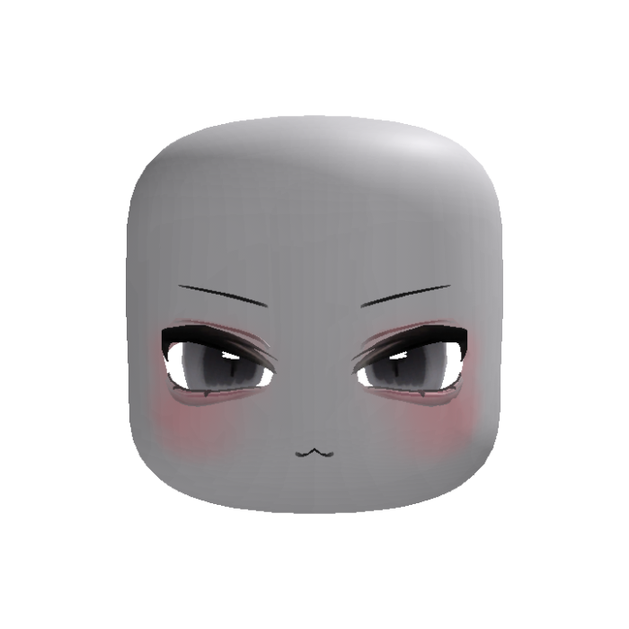 Kawaii Black Eyes Cat Head (Animated)
