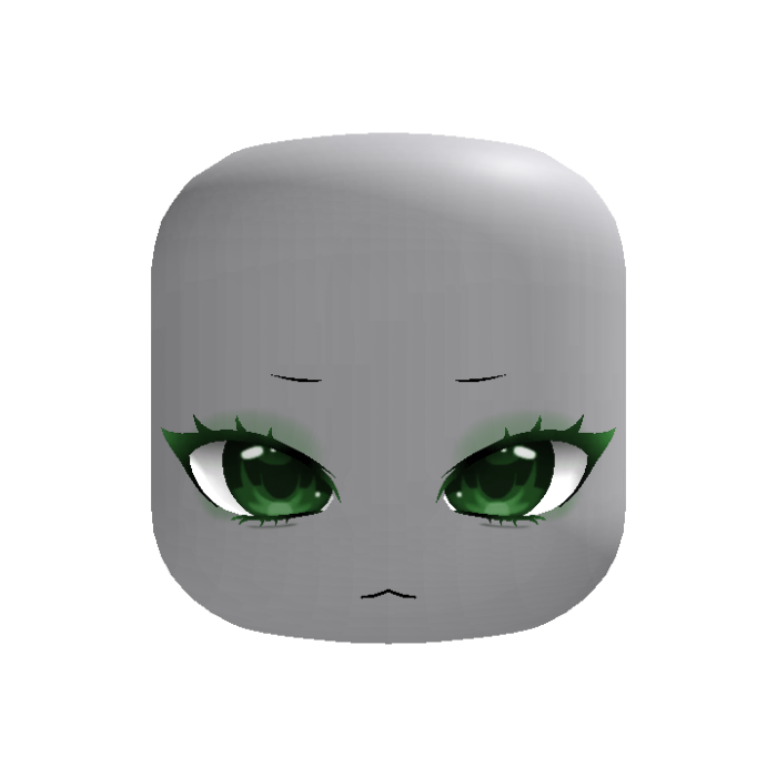 Cute Shy Soft Kawaii Chibi Face Green (Animated)