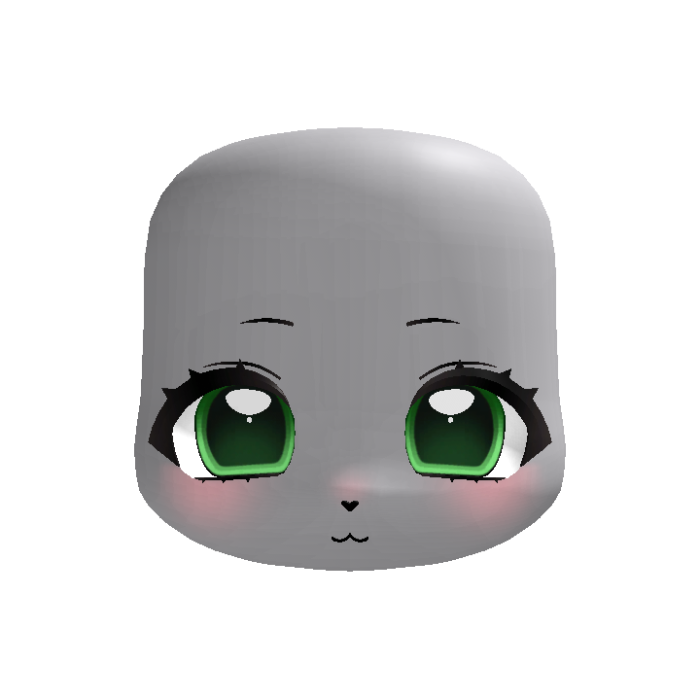 ♡ animated green kigurumi cutecore chubby head