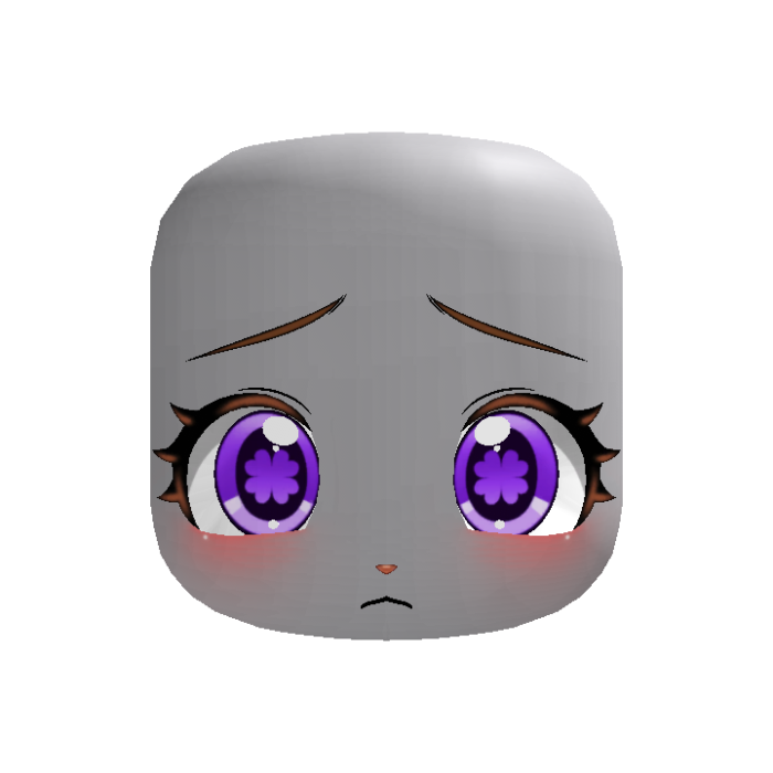 ♡ cute bunny face in purple ♡