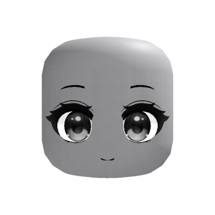 Black Anime Eyes w/ Cute Adorable Smile