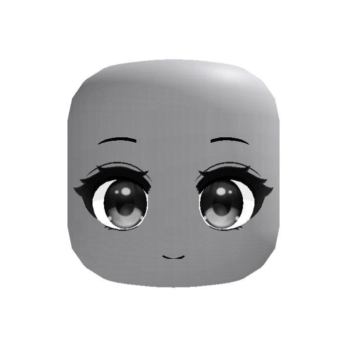 Black Anime Eyes w/ Cute Adorable Smile