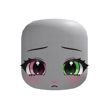 ♡ cute kawaii shy bunny pout face 🐰pink green🍀 thumbnail