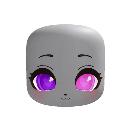 animated cute kawaii sweet puppy face purple pink
