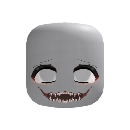 moe horror anime ghoul face (white)