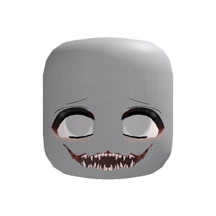 moe horror anime ghoul face (white)