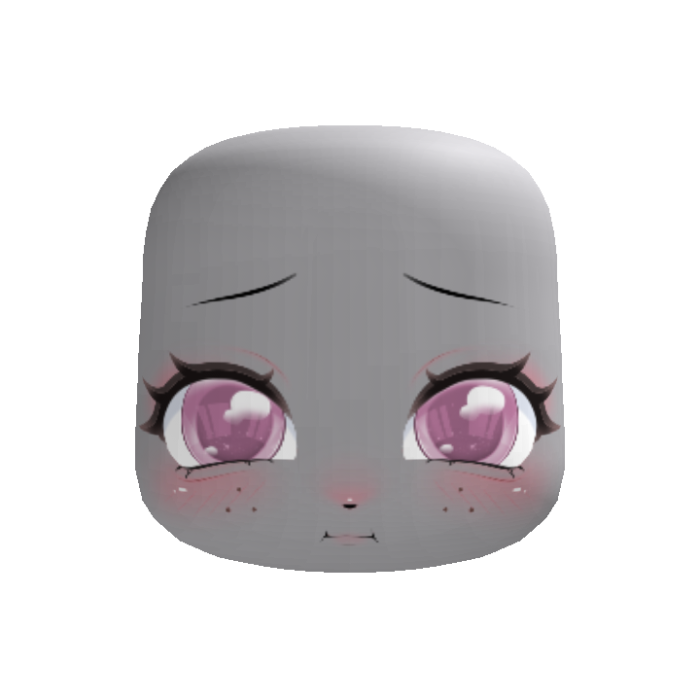 ♡ Concerned little bunny face pink eyes 🐰💞