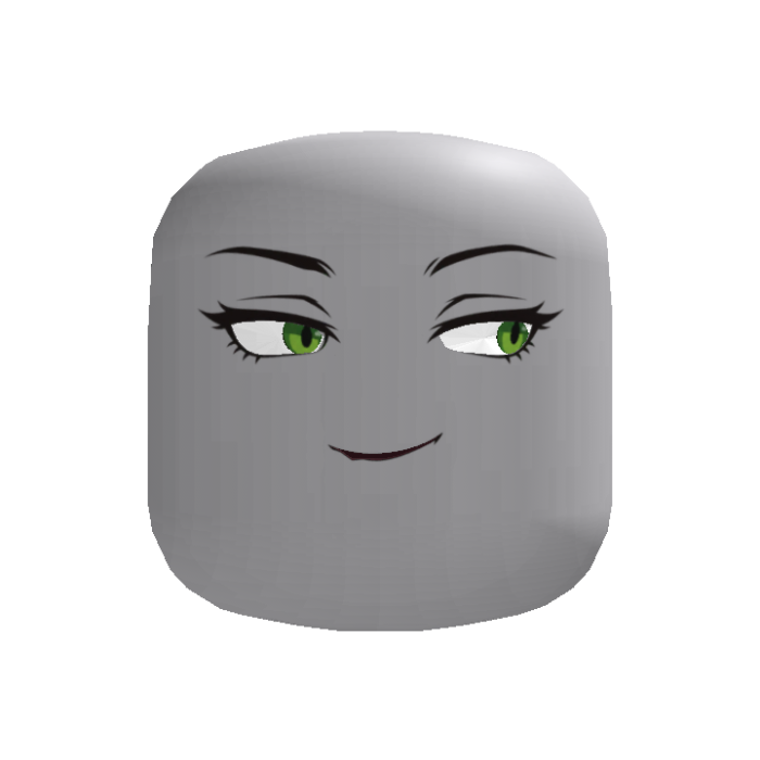 [Animated] Secretive Green Eyes Anime Face