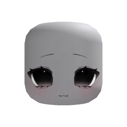kawaii doll smug puppy eyes face