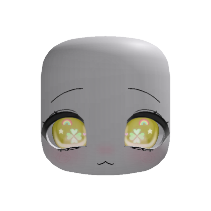 (Animated) Yellow Cute Chibi Calm Clover Face