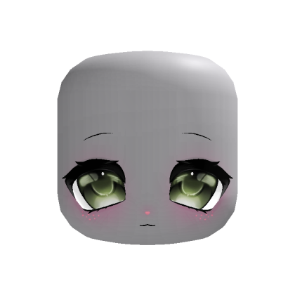 Cute Kawaii Doll Bunny Tech Face In Sage Green