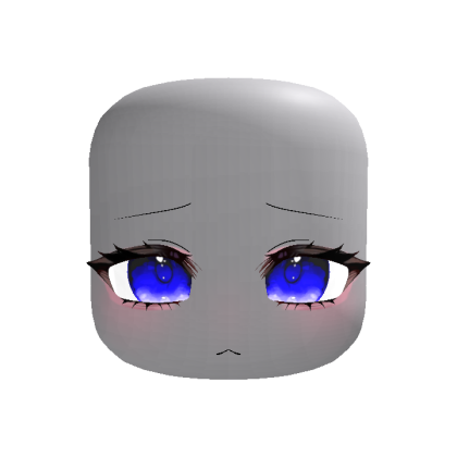 (Animated) Red Anime Moe Shy Eyes in Dark Blue