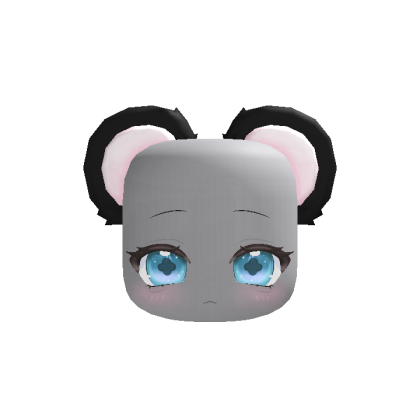 (animated) cute blue kawaii bear chibi head thumbnail