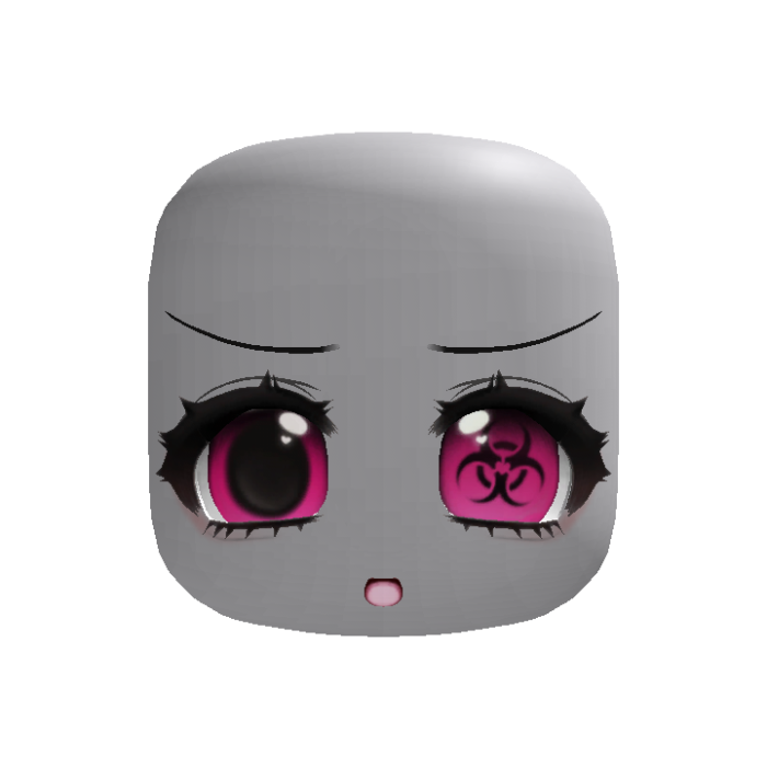 (Animated) Adorable Moe Hot Pink Biohazard Face