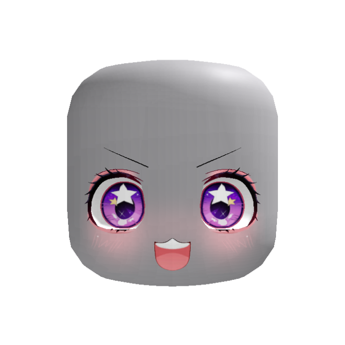 ❗️purple excited kawaii anime face expression