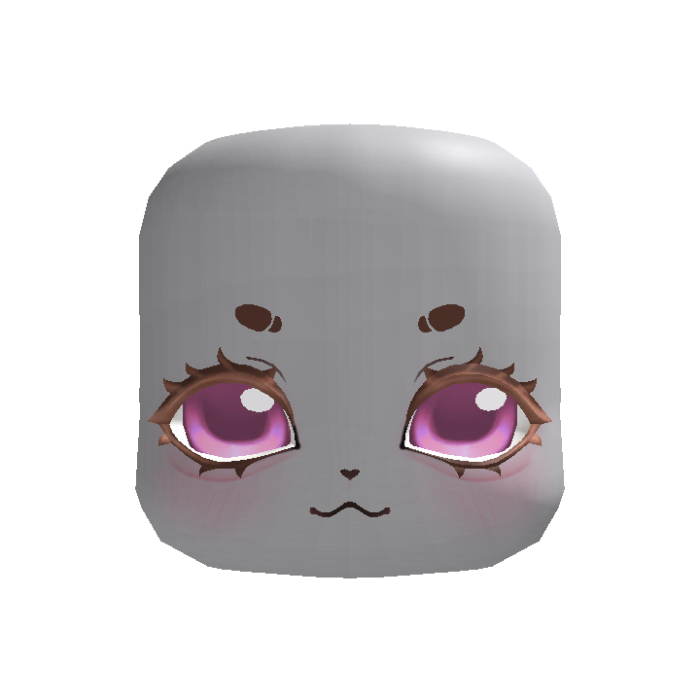 ♡ Kawaii smug kigurumi baby pink eyes face