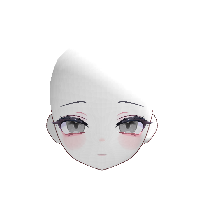 Anime Doll Head Serene Recolorble (White)