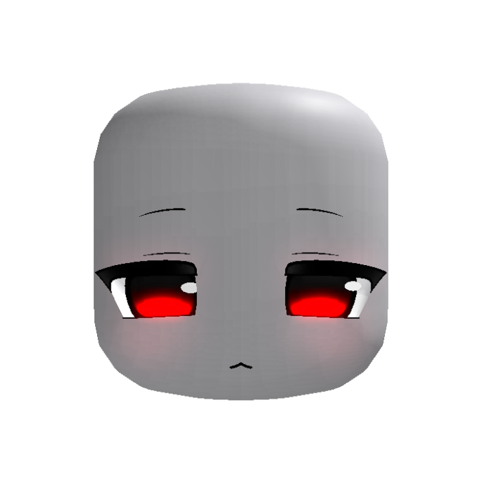 {GLOWING} adorable emotionless sweet moe face red