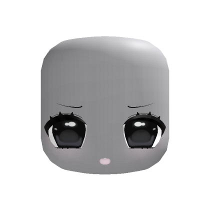 (animated) dark grey adorable chibi moe happy face