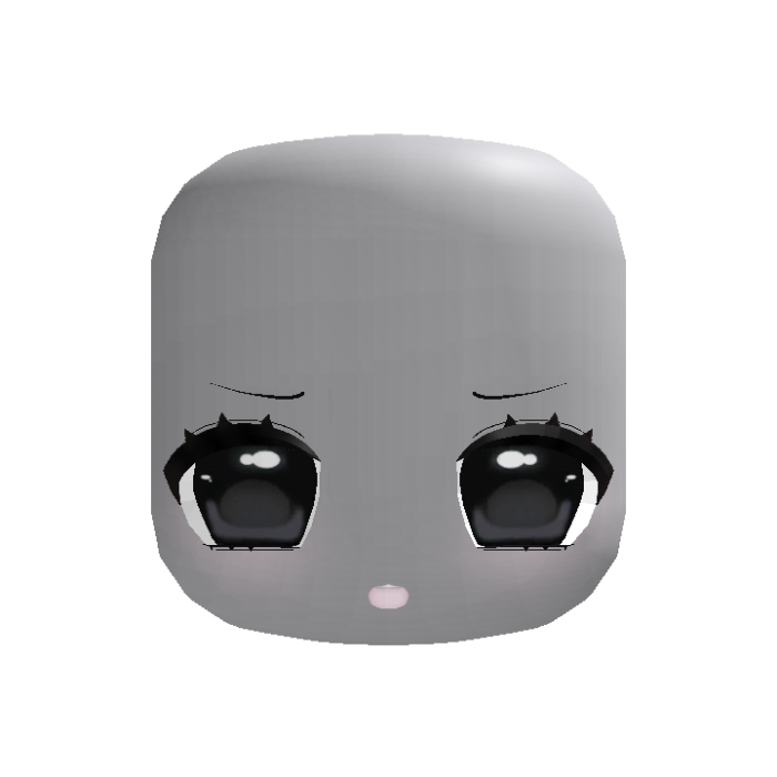 (animated) dark grey adorable chibi moe happy face