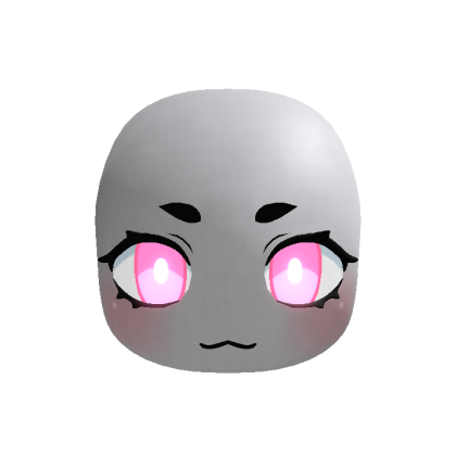 Glowing Pink Chibi Doll Head