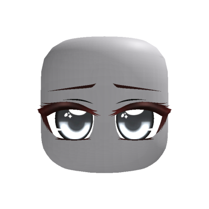 Relaxed Kawaii Anime Face - Grey thumbnail