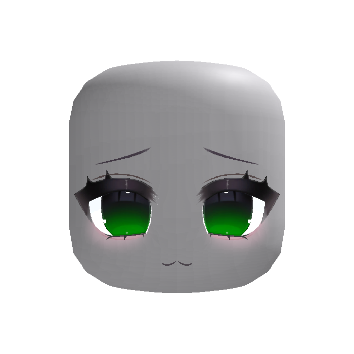 (animated) Shy Anime Moe Stare in Green