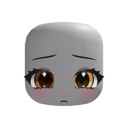 ♡ cute kawaii shy bunny pout face 🐰brown yellow🐝