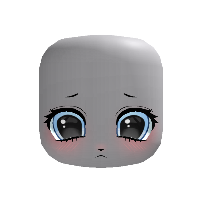 cutesy sad blue eyes animated puppy face