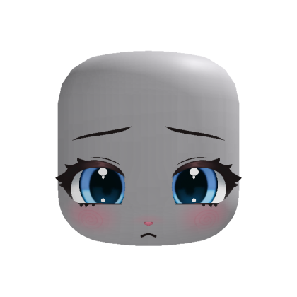 ♡ cute kawaii shy bunny pout face 🐰blue💙 thumbnail