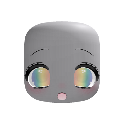 (Animated) Rainbow Adorable Cute Surprised Face