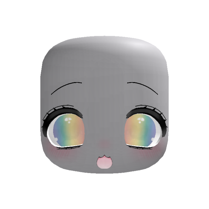 (Animated) Rainbow Adorable Cute Surprised Face