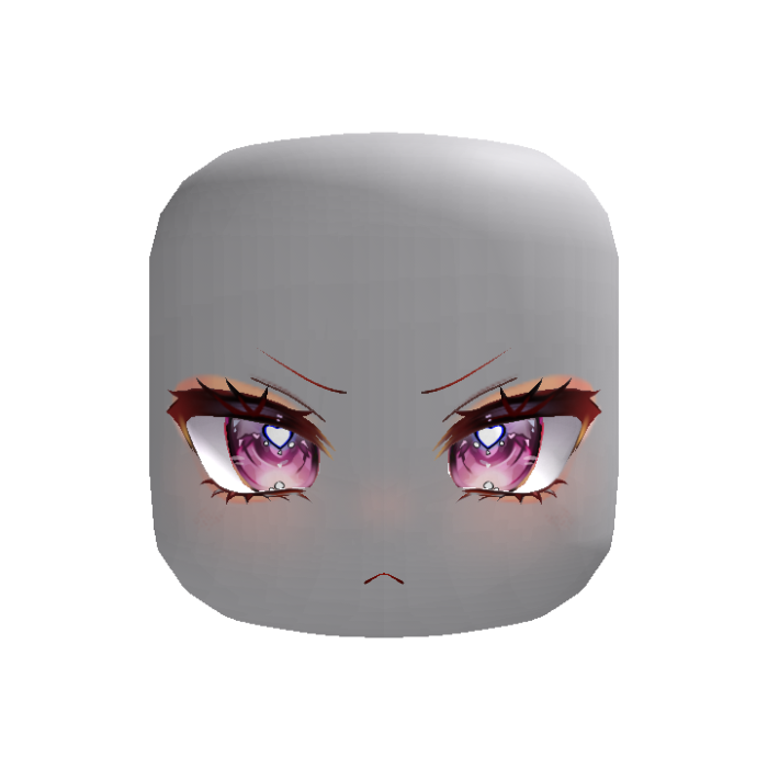 Angry Moe Heart Eyes Face (Pink)