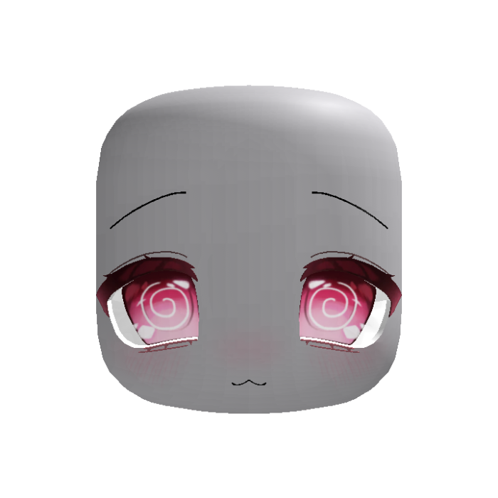 (Animated) Red Cute Chibi Calm Dizzy Face
