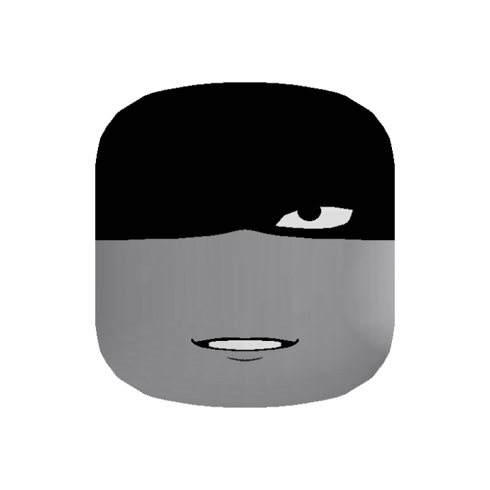 Shadowed Obsessed Smile One Eye Stare - Left
