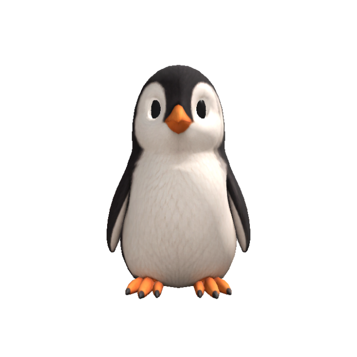 Penguin Head Following Eyes