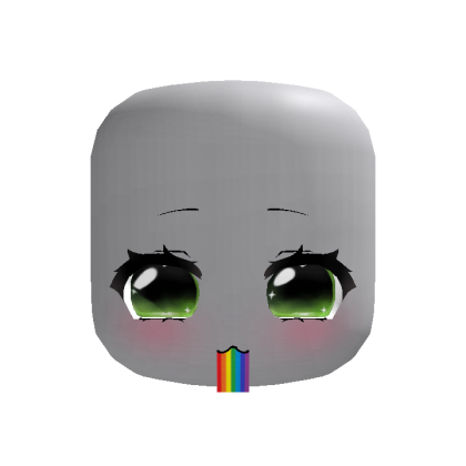 ♡ : animated rainbow barf sparkly moe green eyes