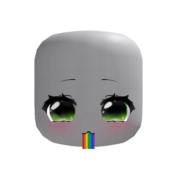 ♡ : animated rainbow barf sparkly moe green eyes