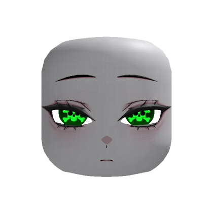 [Halloween] Cute Skull Eyes Face Green