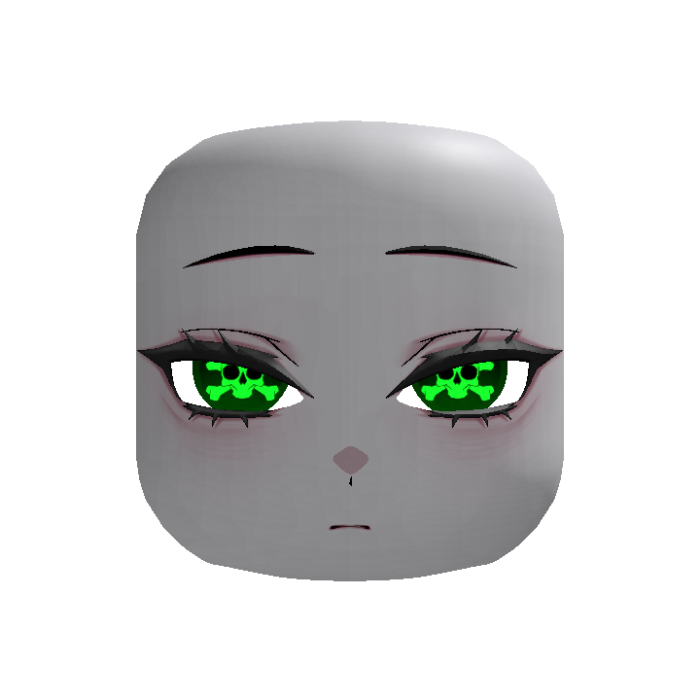 [Halloween] Cute Skull Eyes Face Green