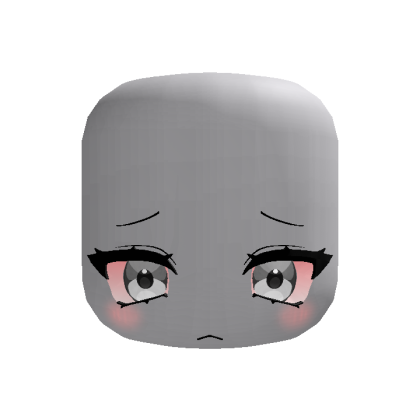 Cute Sleepy Tired Anime Face (Grey)